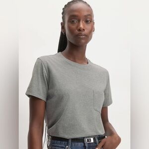 Everlane NWT organic Cotton Pocket Crew  Tee Heather Grey Size Small